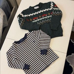 Polo by Ralph Lauren Navy and White Striped Top